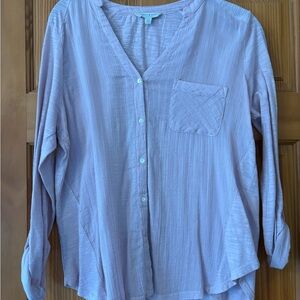 Lucky Brand Pink and Cream Button Down Shirt